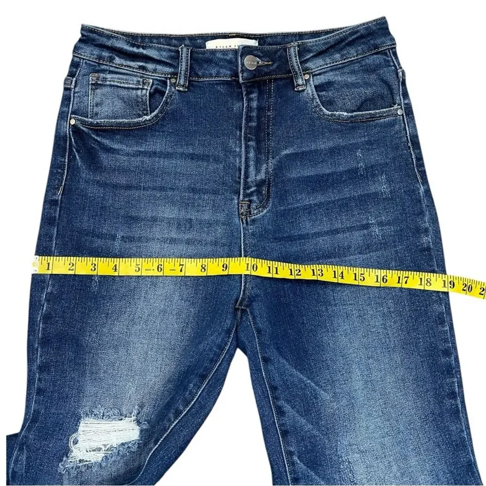 Risen Jeans Sz 30 High Rise Straight Slim Flare Ankle Jeans - RDP5711 - Picture 12 of 15